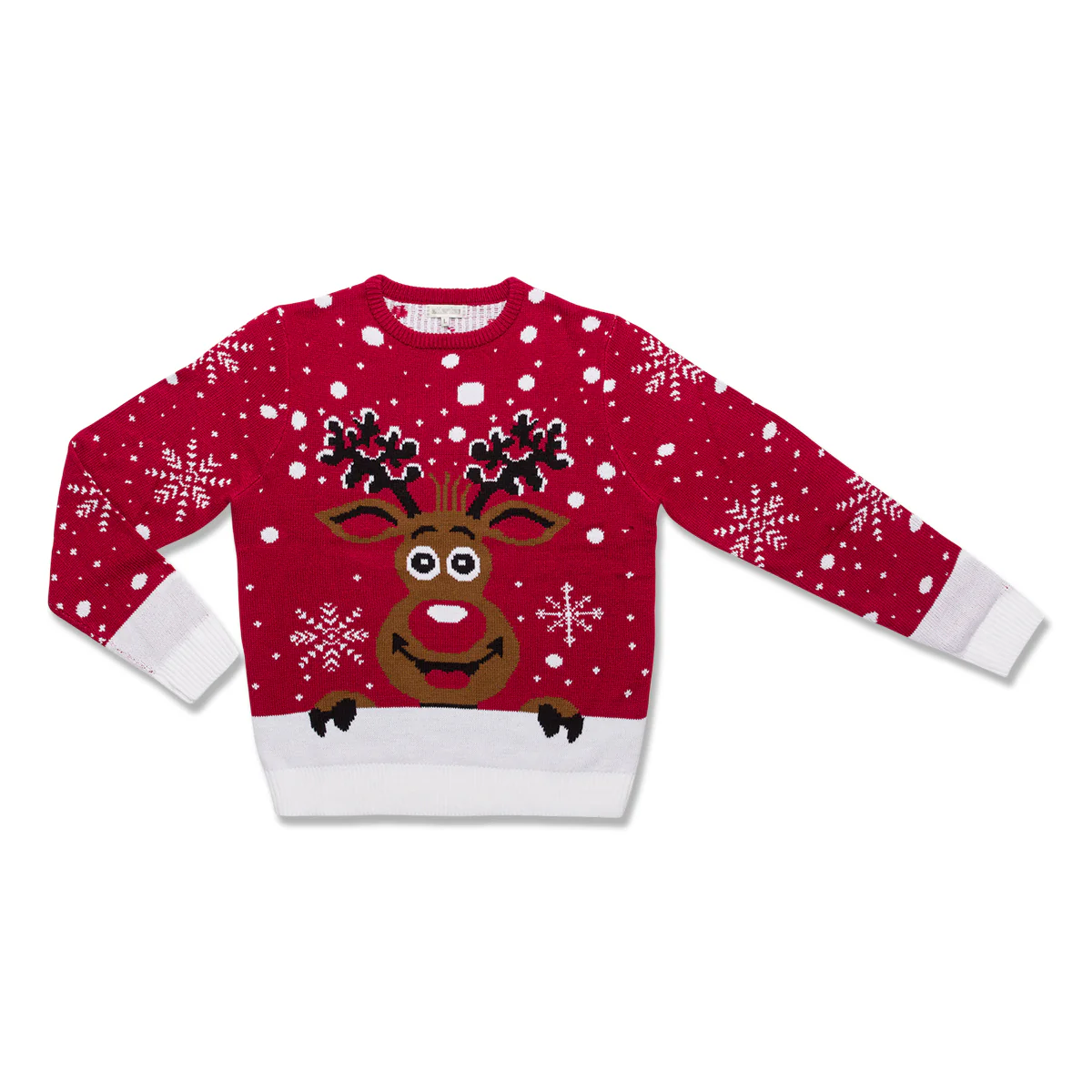 Maglione natalizio rosso da uomo con ricamo renna - Image 5