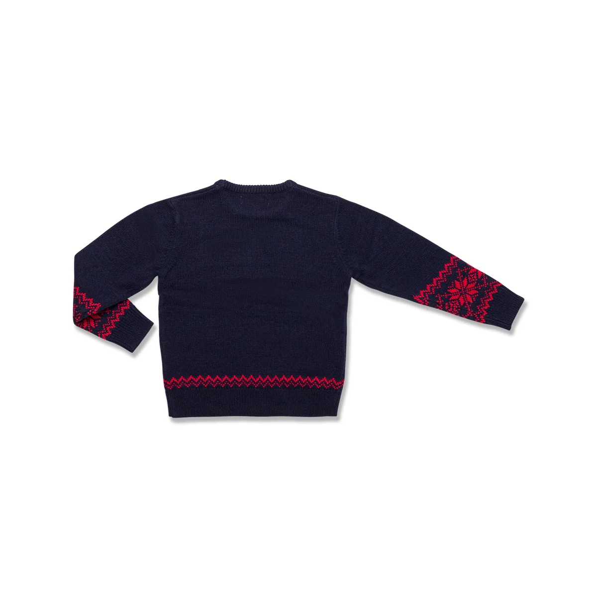 Maglione natalizio da bambini blu con ricamo Teddy - Image 5