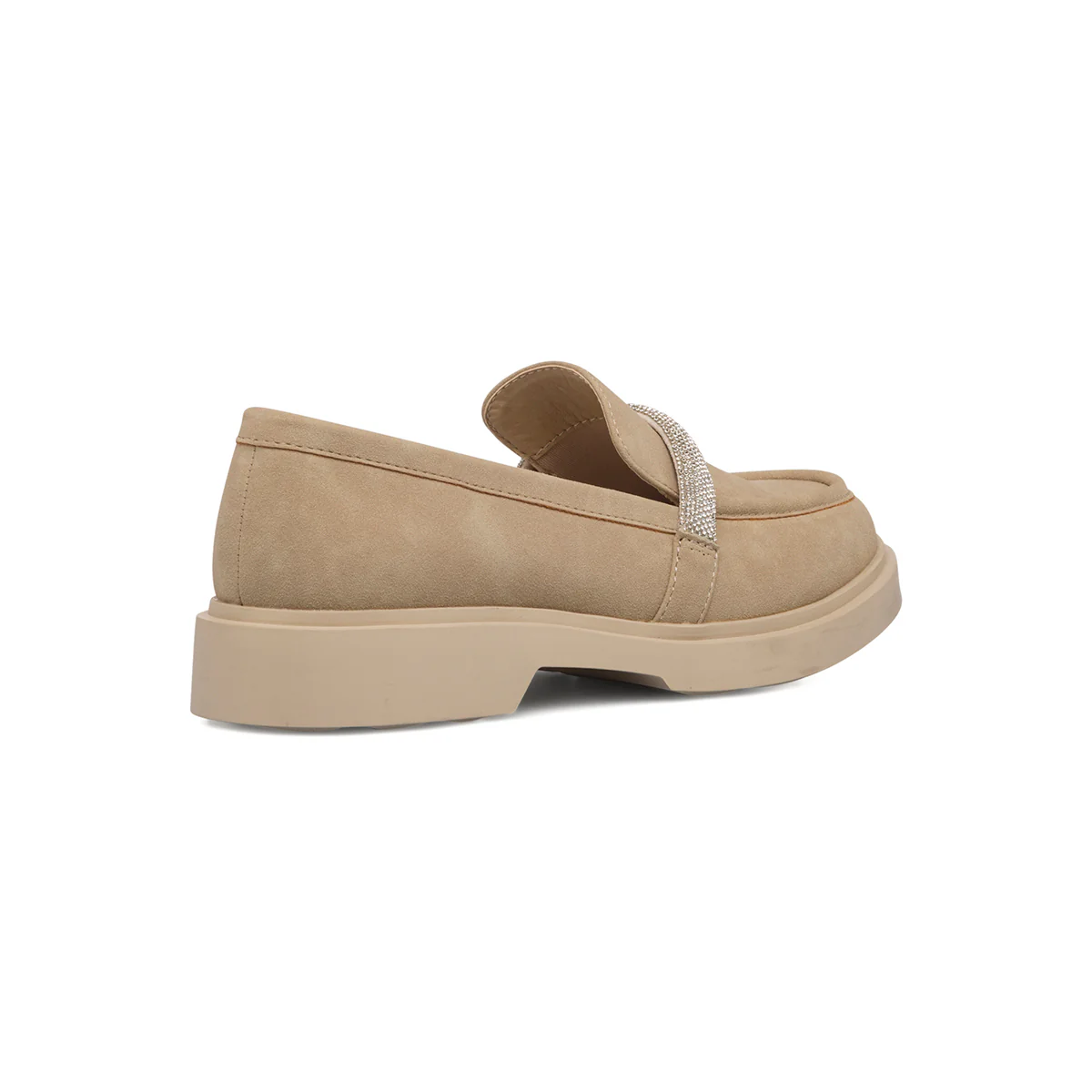 Mocassini beige da donna con strass sul cinturino Lora Ferres - Image 3
