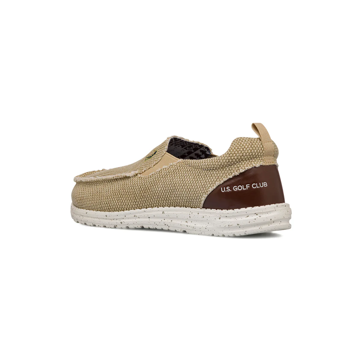 Mocassini beige da Uomo in tessuto canvas US Golf Club - Image 3