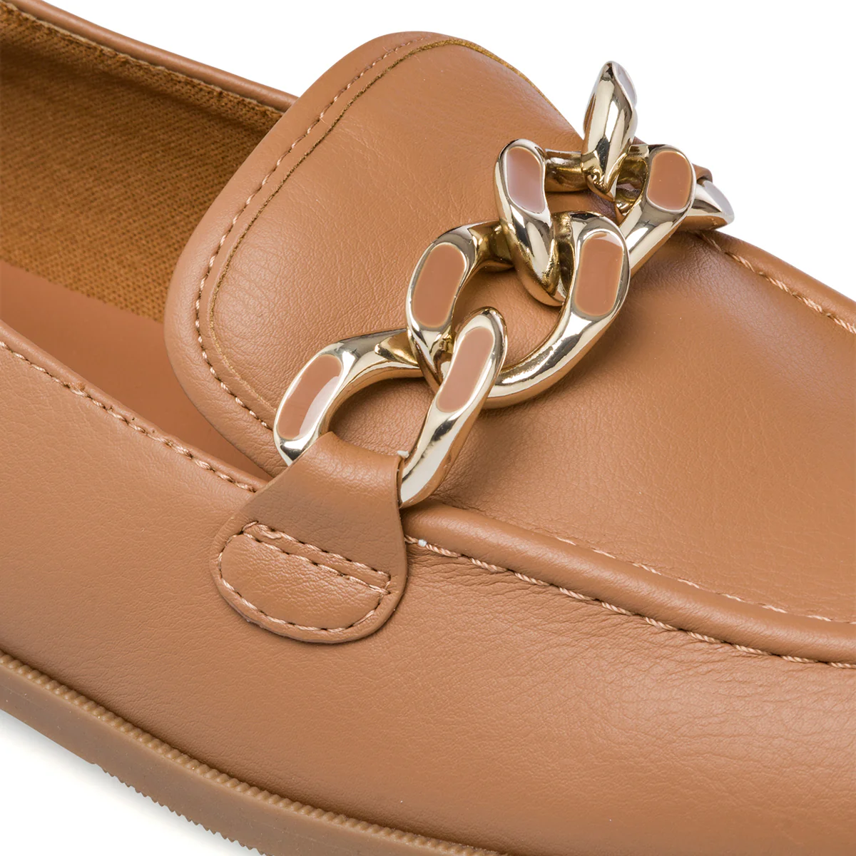 Mocassini beige in pelle vegana con maxi-catena Call It Spring Torii - Image 6