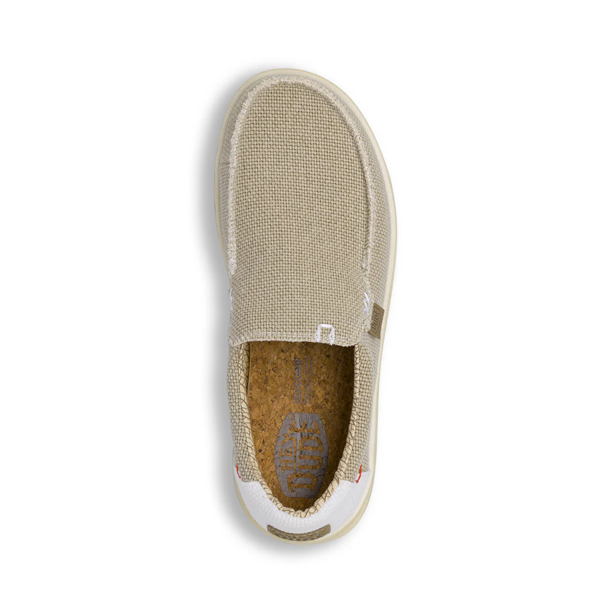Mocassini beige Uomo in tela con suola leggera Heydude Mikka Braided - Image 6