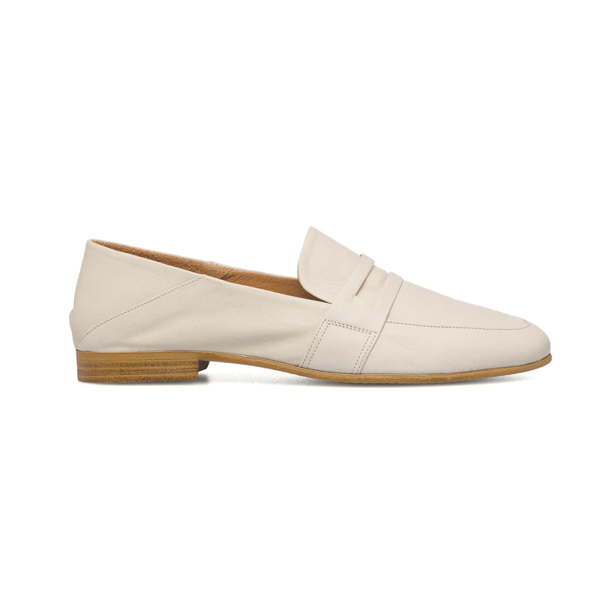 Mocassini bianchi in pelle effetto vintage P Essentials