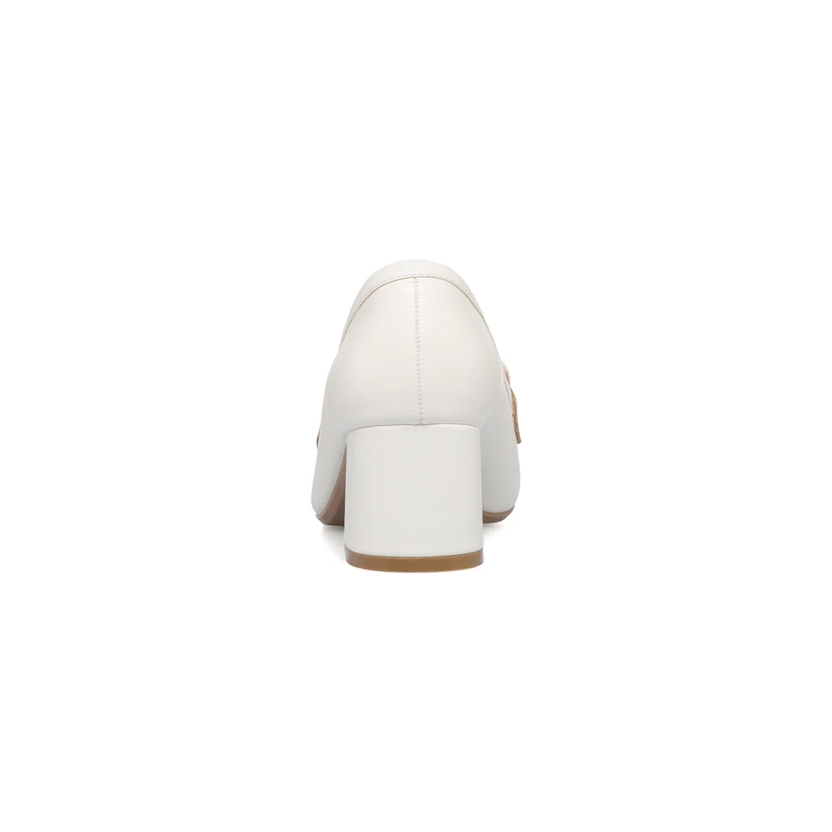Mocassini bianchi off-white da donna con tacco 5 cm Lora Ferres - Image 4