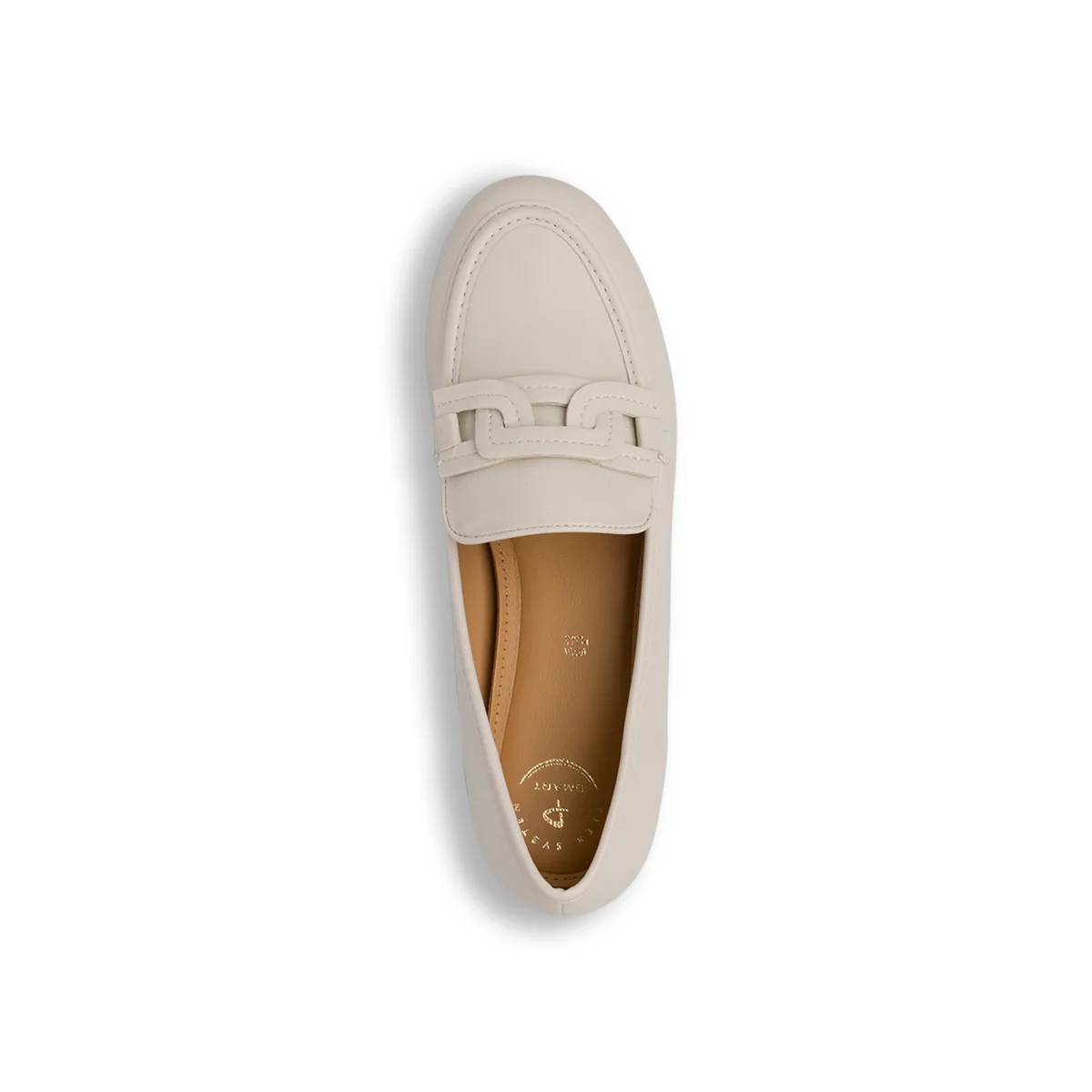 Mocassini bianco off-white da donna comodi e flessibili con morsetto P Smart - Image 5