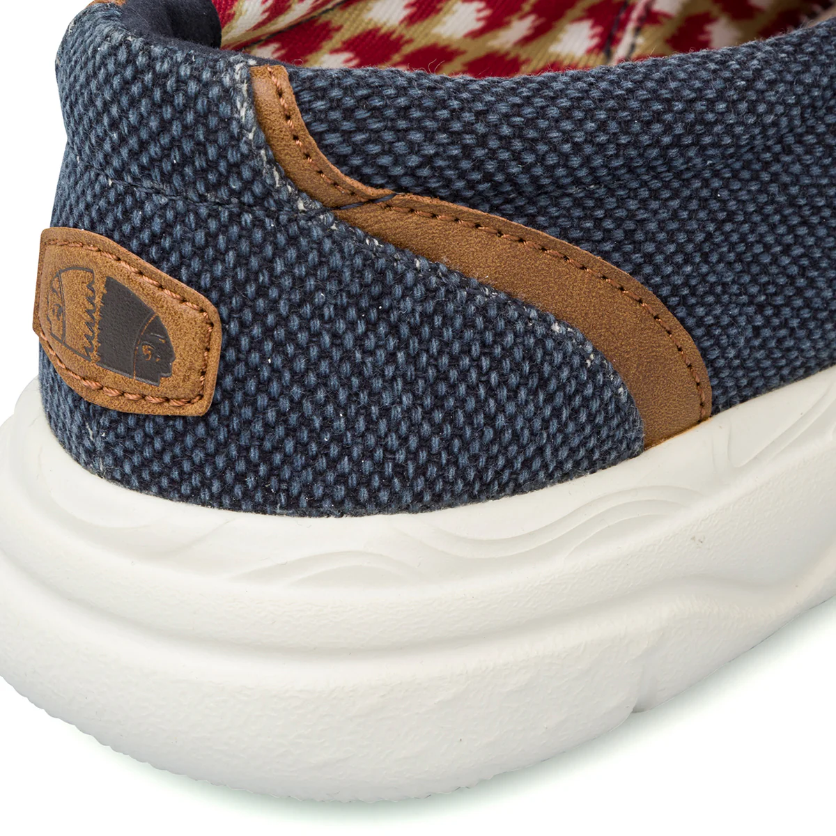 Mocassini blu da Uomo in tessuto canvas blu Americanino - Image 4