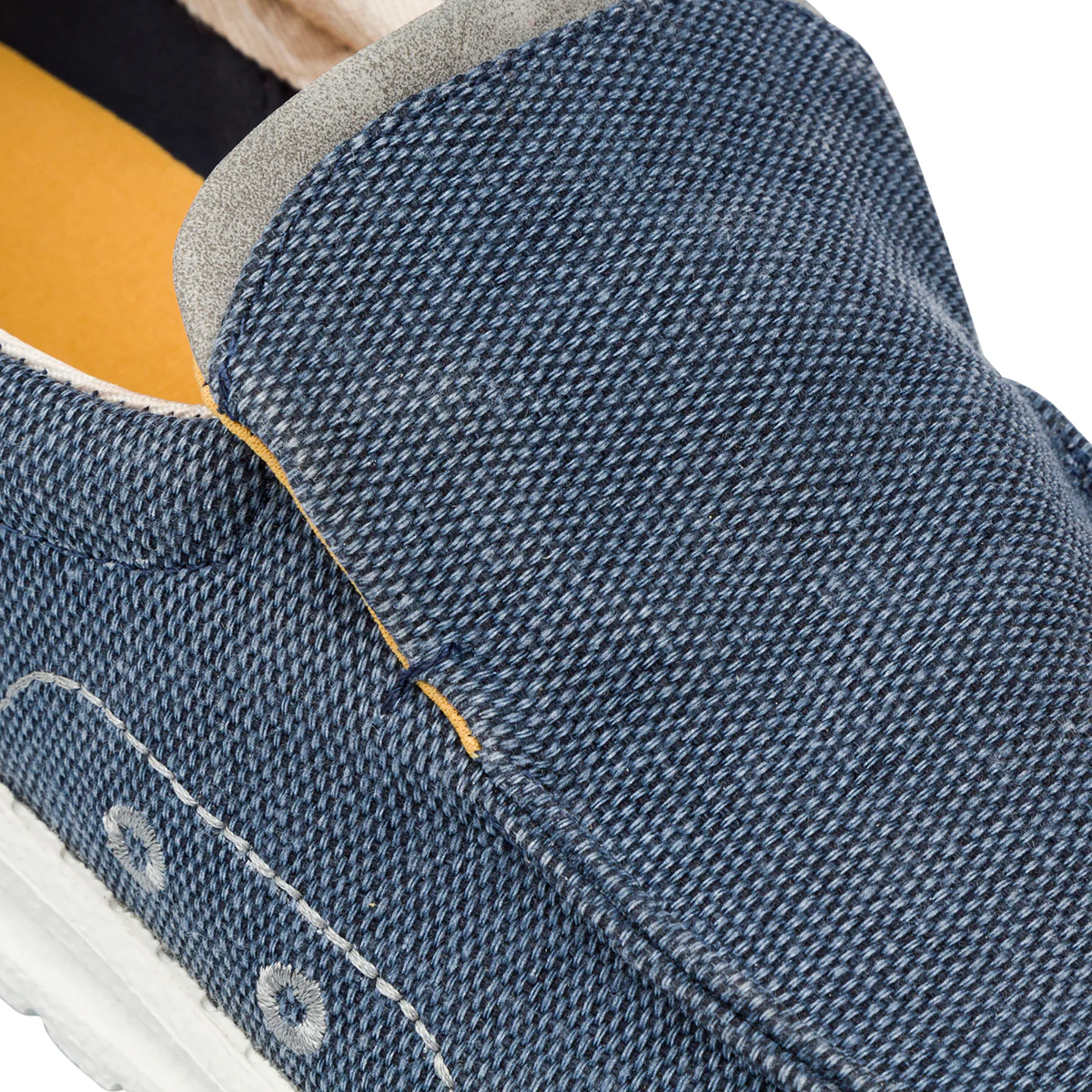 Mocassini blu da Uomo in tessuto effetto jeans Riflessi Urbani - Image 4