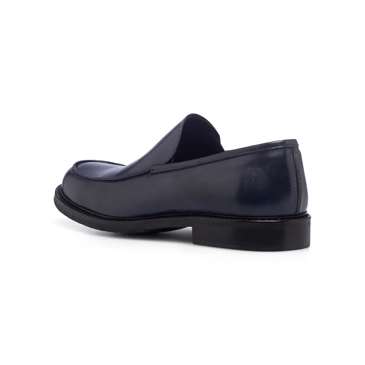 Mocassini blu in pelle da uomo Primopiano - Image 3