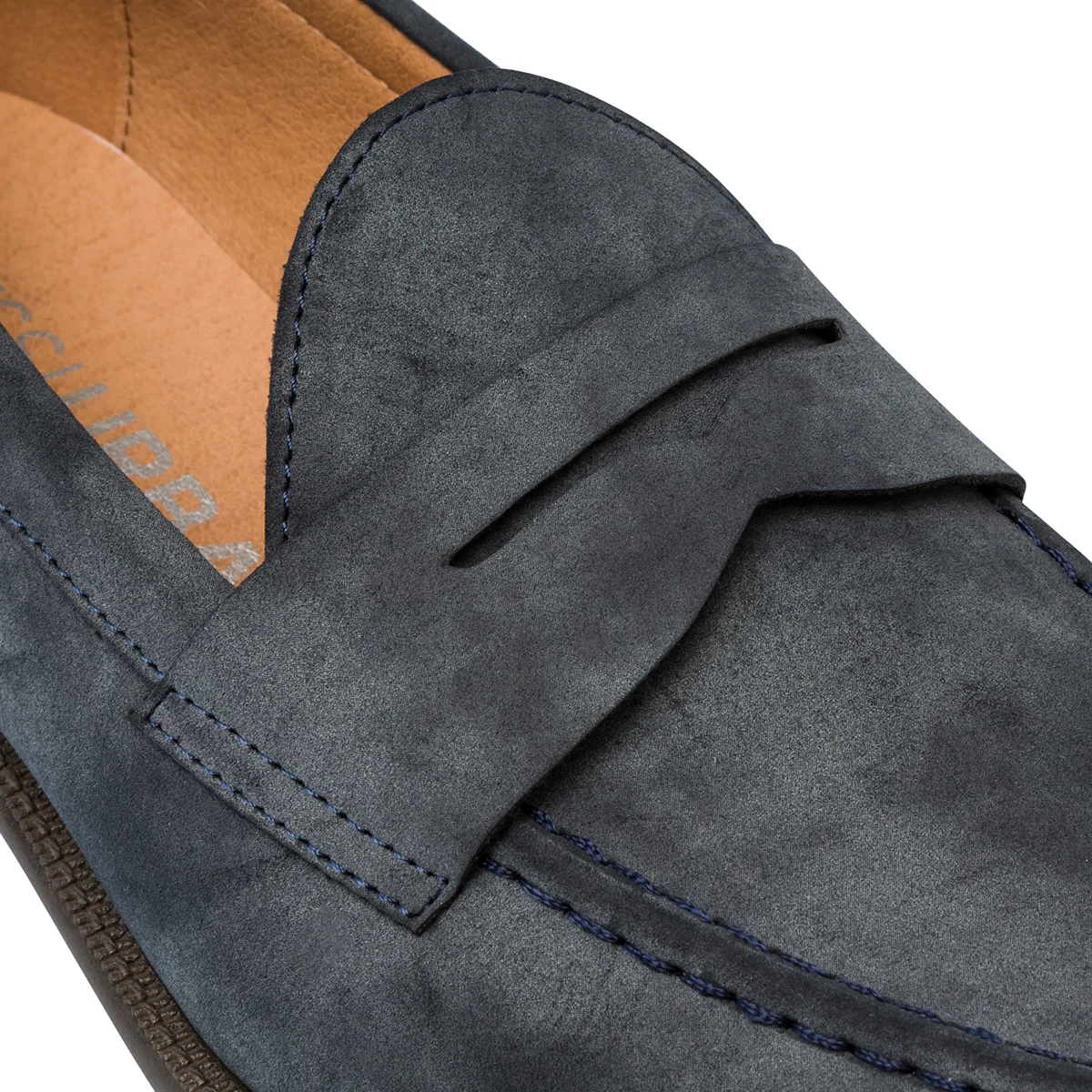 Mocassini blu navy effetto vintage da uomo Riflessi Urbani - Image 9