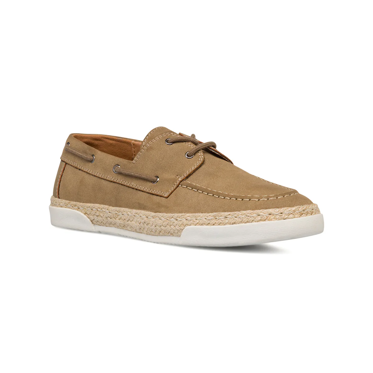Mocassini casual beige da uomo con suola in gomma e corda Riflessi Urbani - Image 2