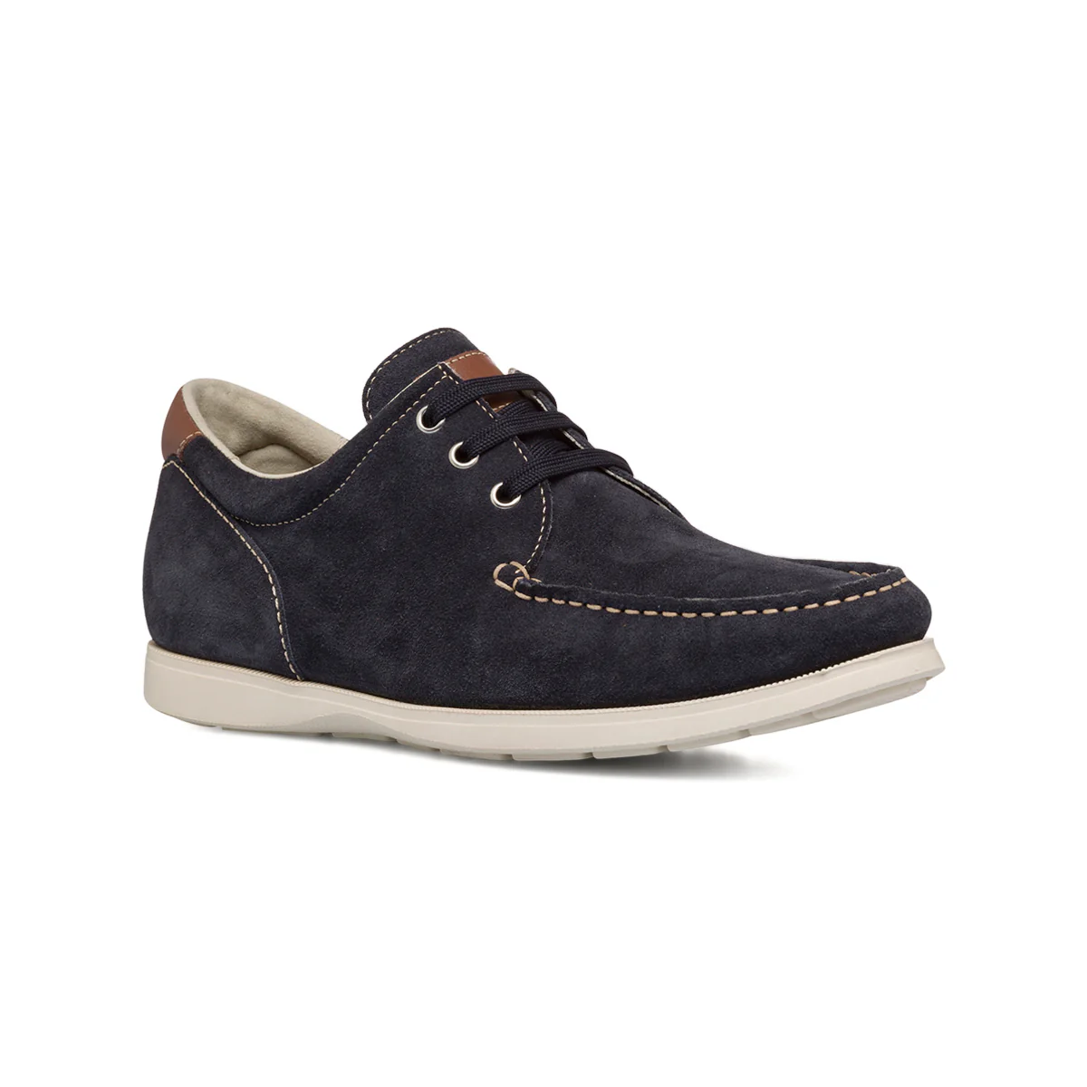 Mocassini casual blu da uomo con lacci Primo Piano - Image 2