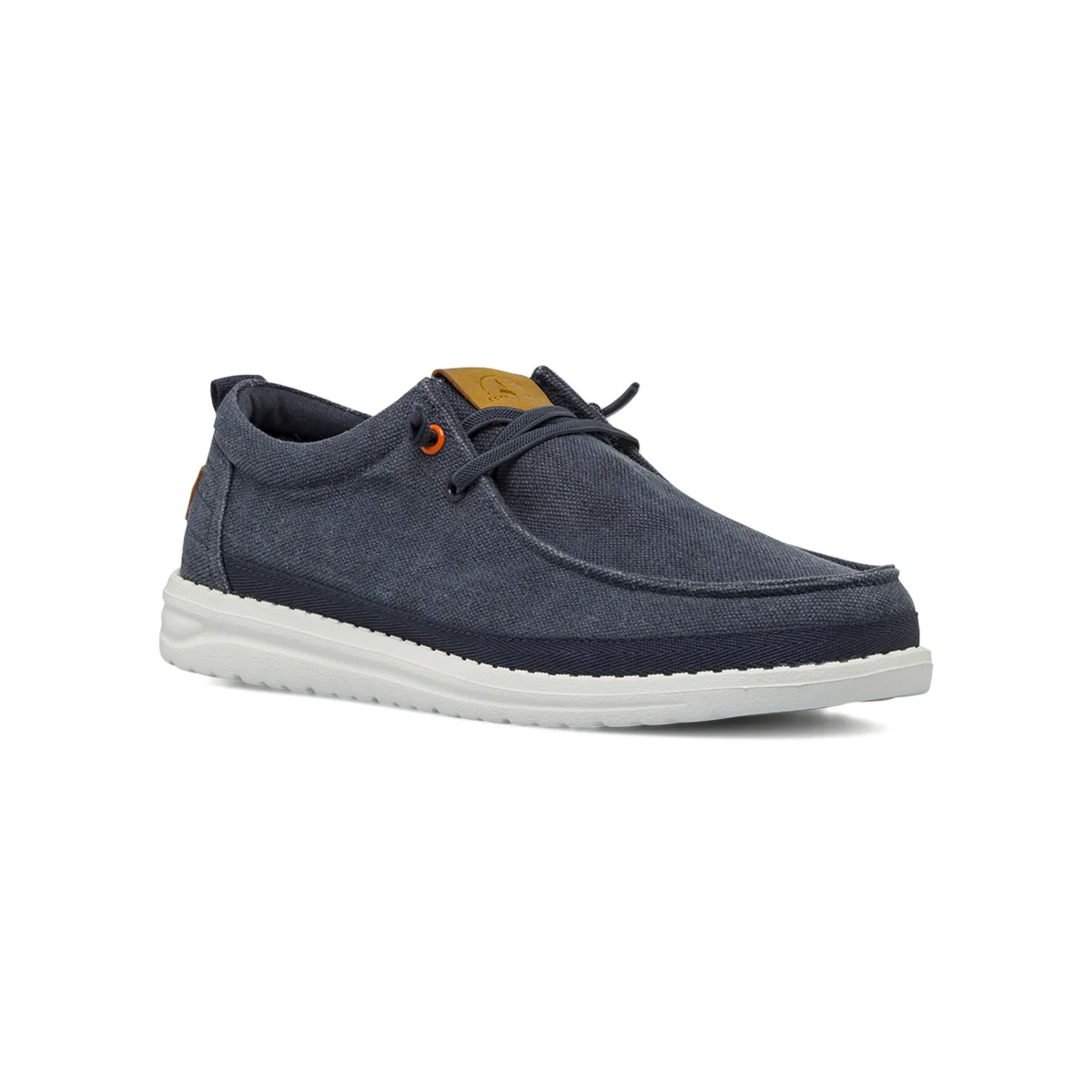 Mocassini casual blu da Uomo in tela con suola leggera Navigare - Image 2