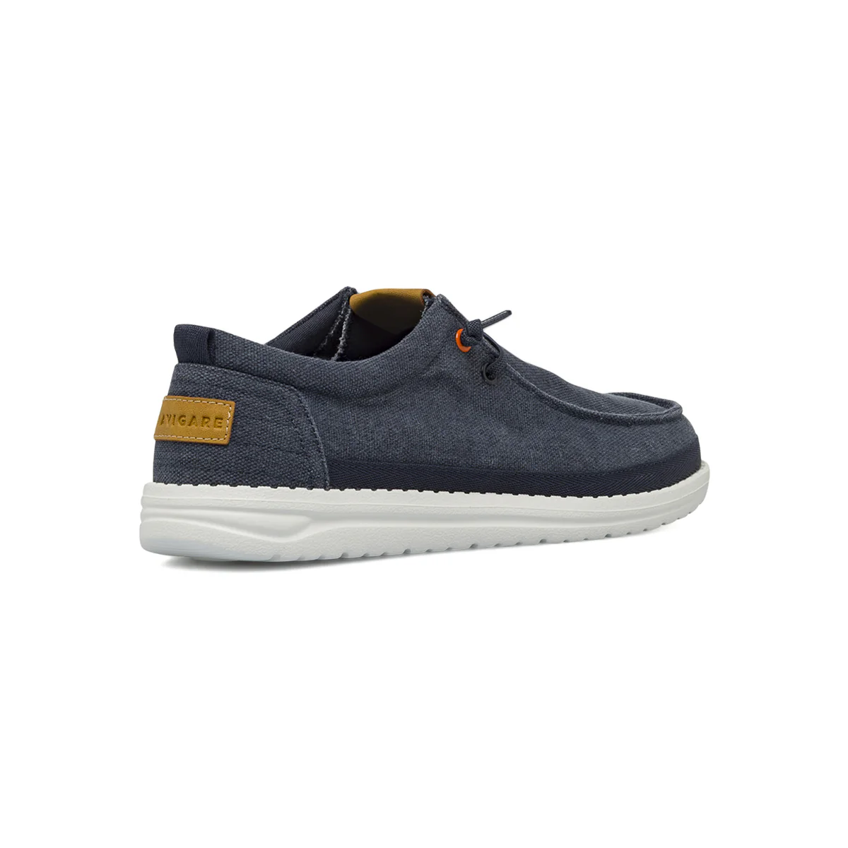 Mocassini casual blu da Uomo in tela con suola leggera Navigare - Image 3