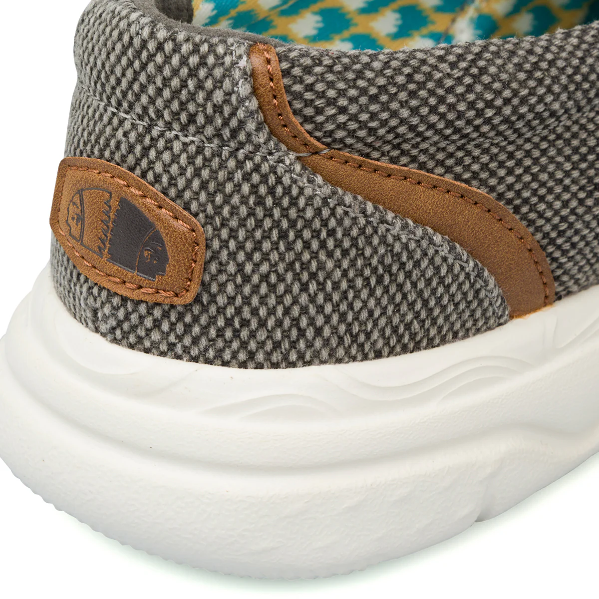 Mocassini casual grigi da Uomo in tessuto canvas effetto stone washed Americanino - Image 4
