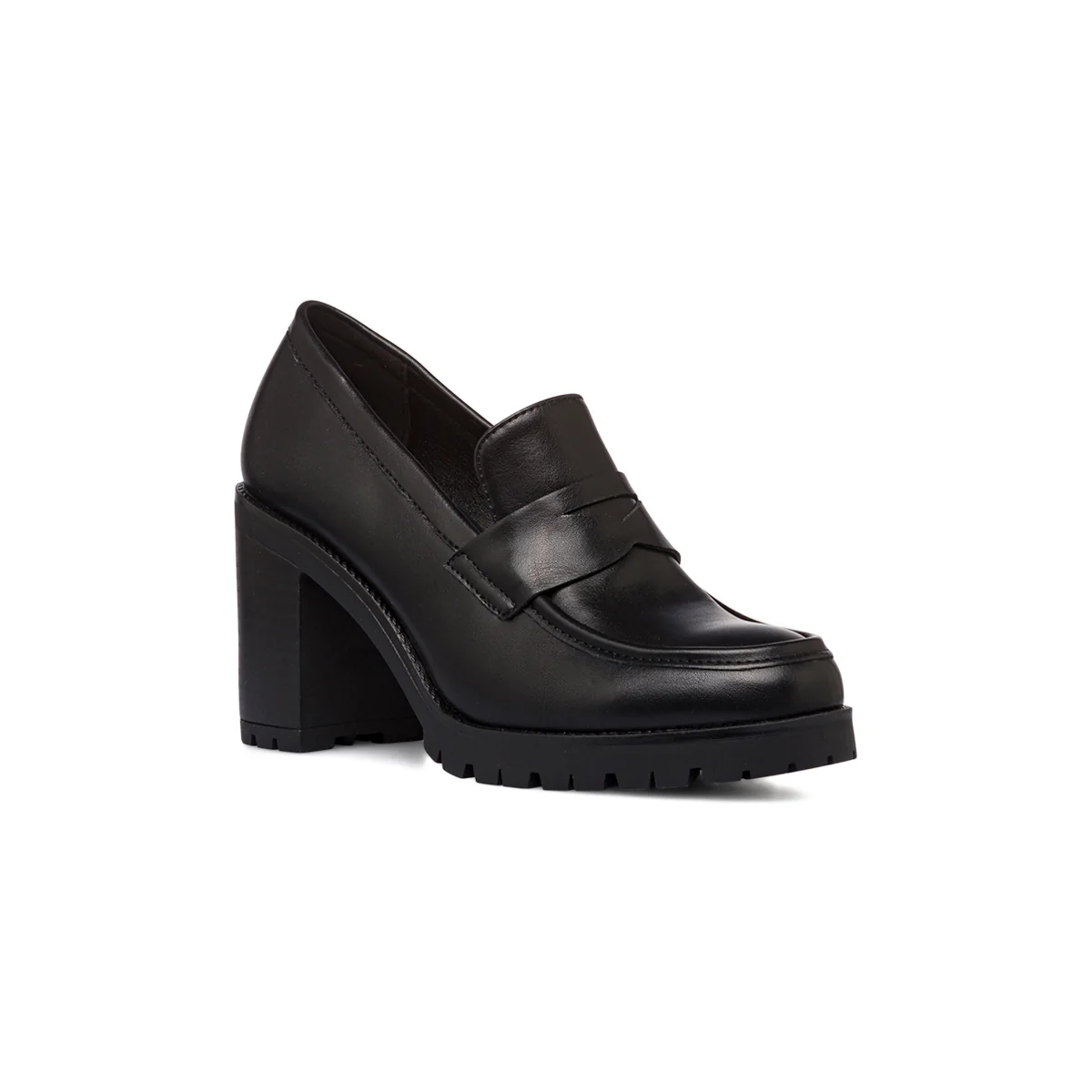 Mocassini chunky da donna neri con tacco 8 cm Lora Ferres - Image 5
