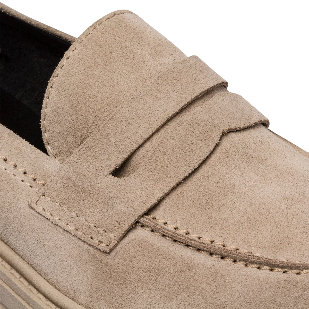 Mocassini chunky beige in pelle scamosciata da donna Primopiano - Image 7
