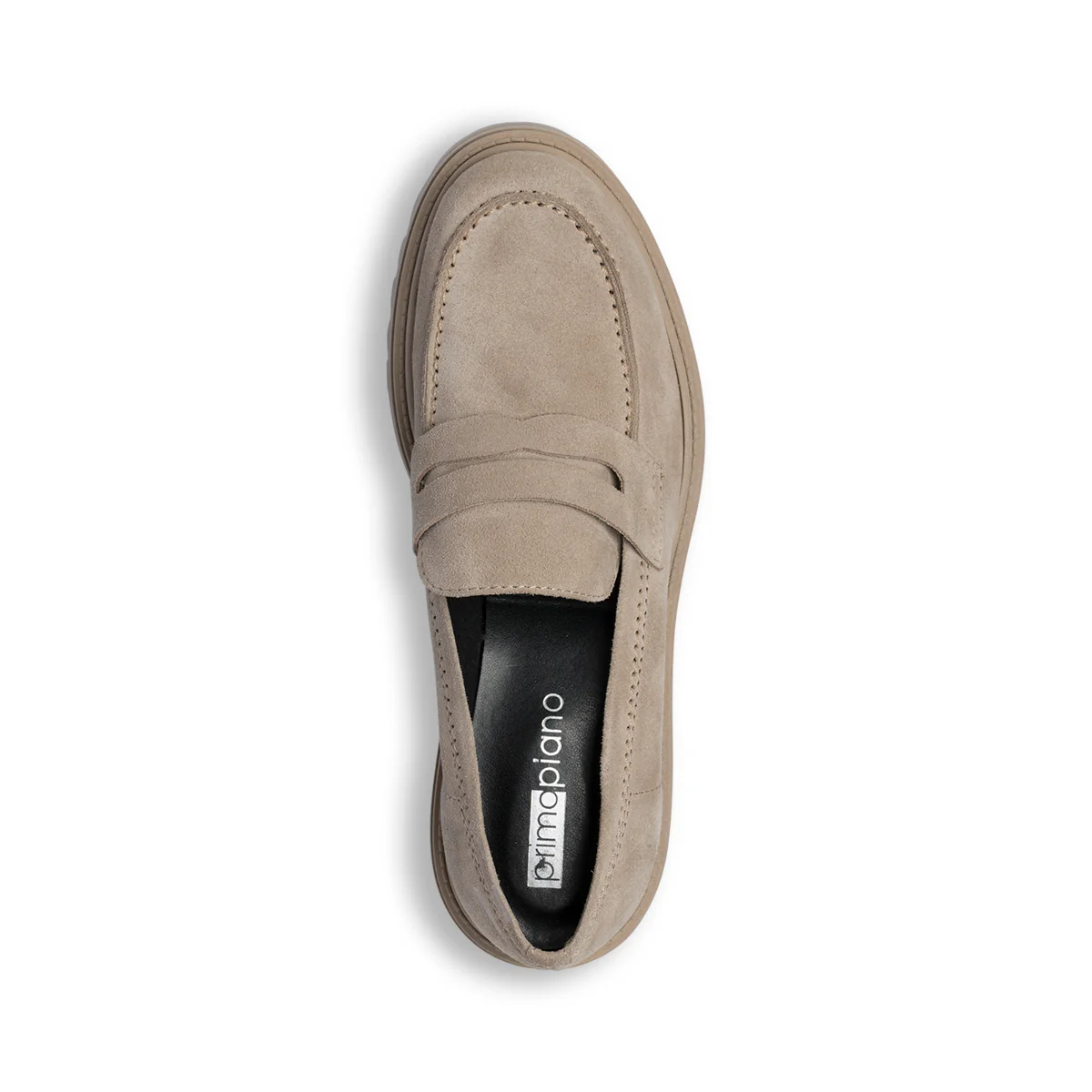 Mocassini chunky beige in pelle scamosciata da donna Primopiano - Image 9