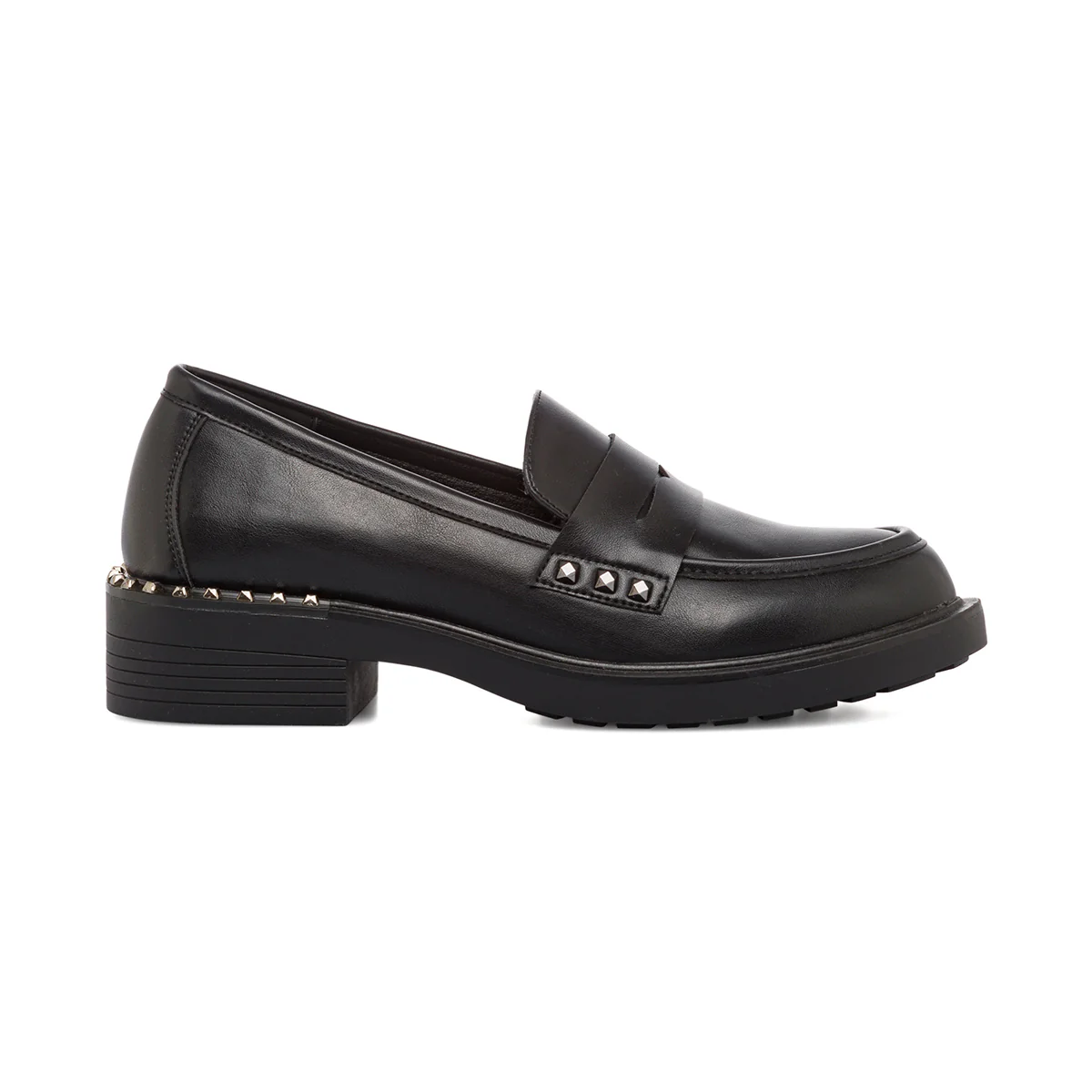 Mocassini chunky da donna neri con borchie Lora Ferres