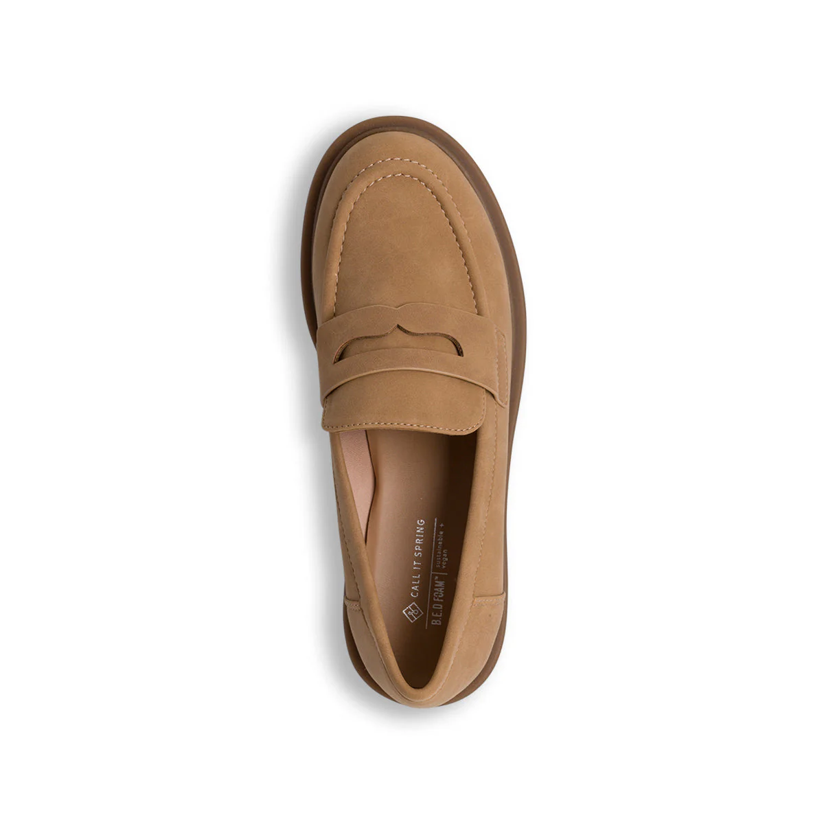 Mocassini chunky marroni da donna in pelle vegana Call It Spring Frankiie - Image 5