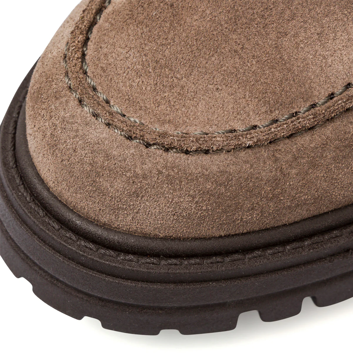 Mocassini chunky marroni in pelle scamosciata da donna con mascherina Primopiano - Image 5