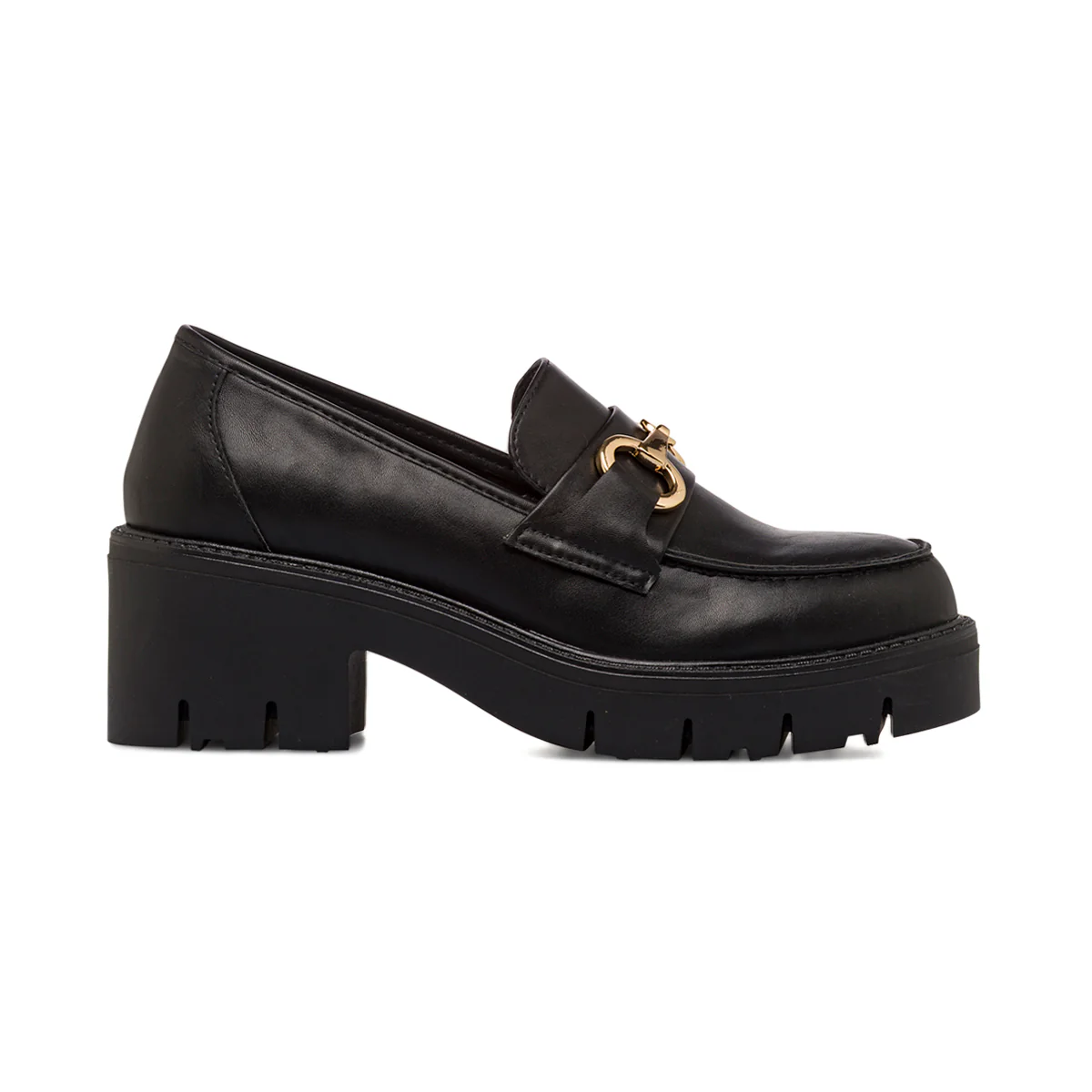 Mocassini chunky neri da Donna con fibbia e tacco Swish Jeans - Image 4