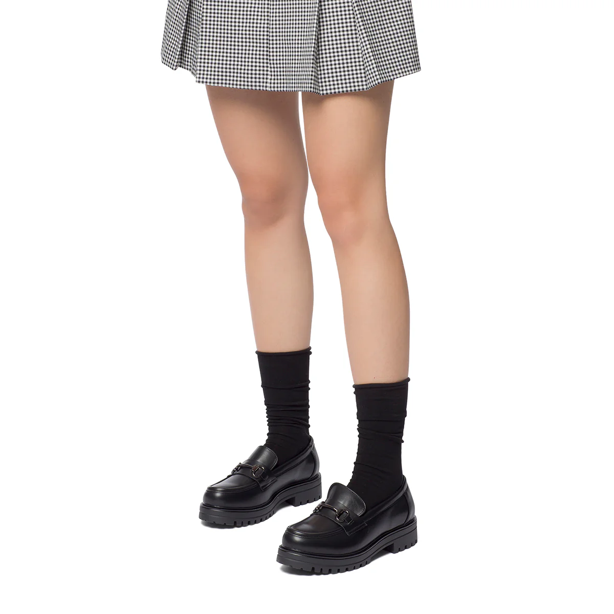Mocassini chunky neri da donna con morsetto Piazza di Spagna - Image 2