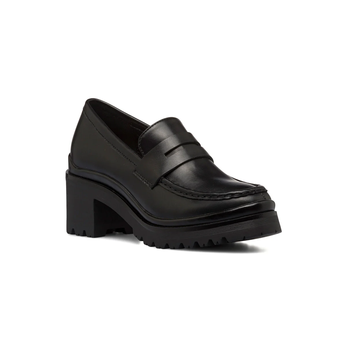 Mocassini chunky neri da donna con tacco 6 cm Lora Ferres - Image 2