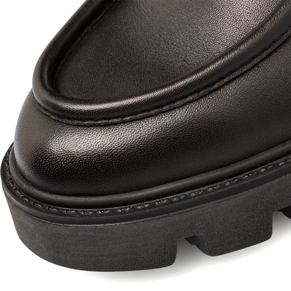 Mocassini chunky neri in pelle da donna con morsetto Primopiano - Image 5