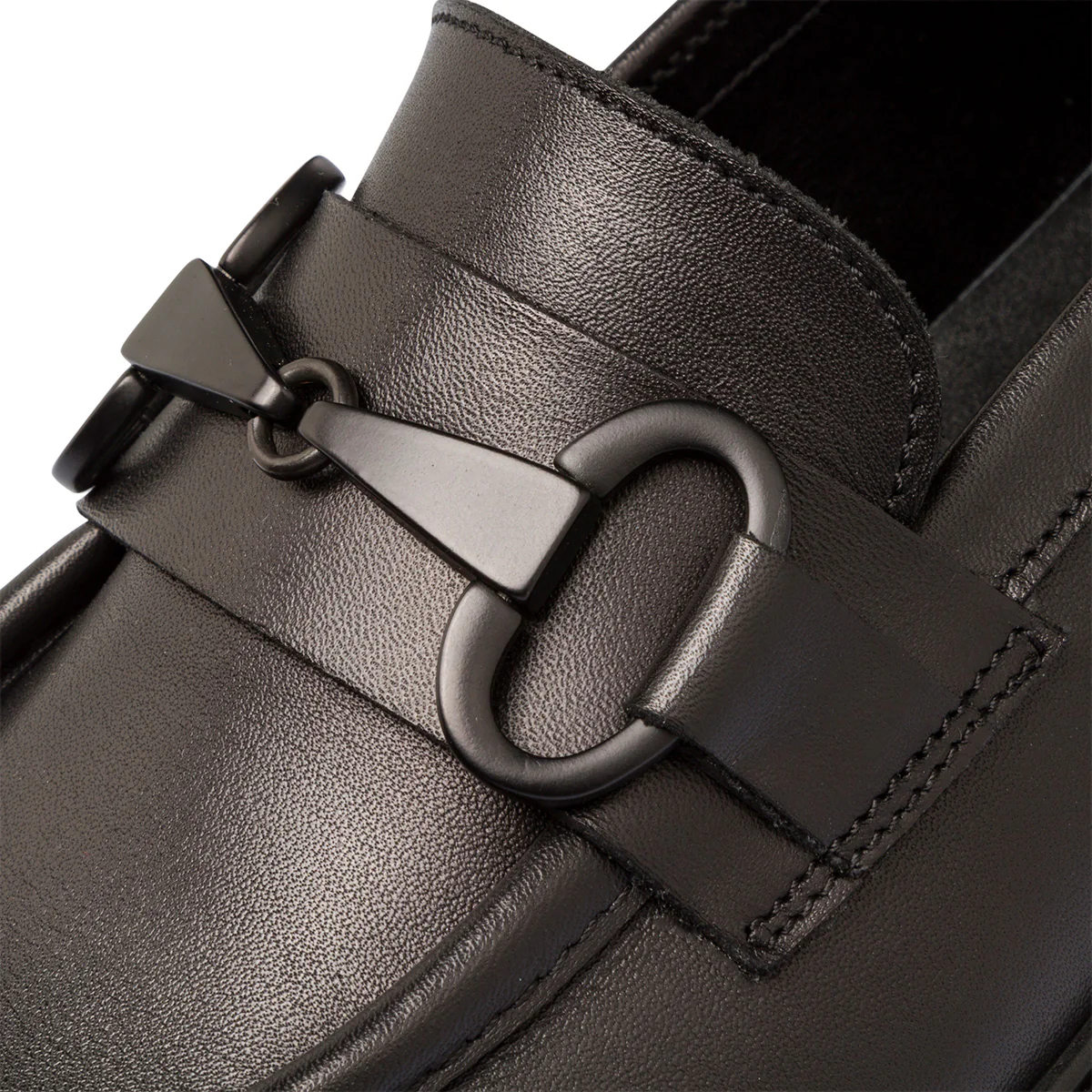 Mocassini chunky neri in pelle da donna con morsetto Primopiano - Image 6