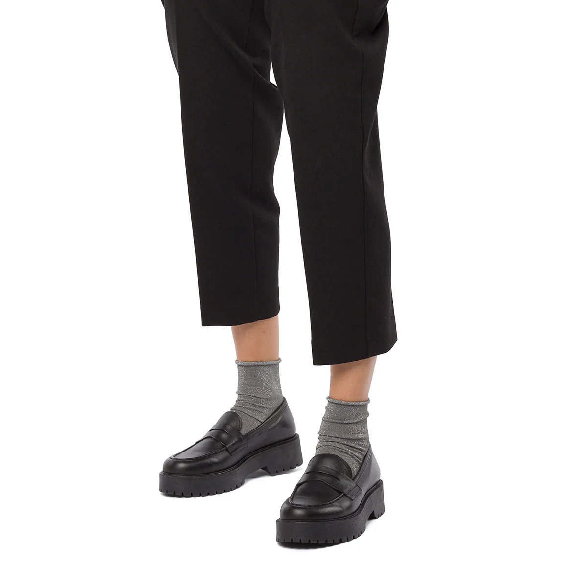 Mocassini chunky neri in pelle da donna Primopiano - Image 5