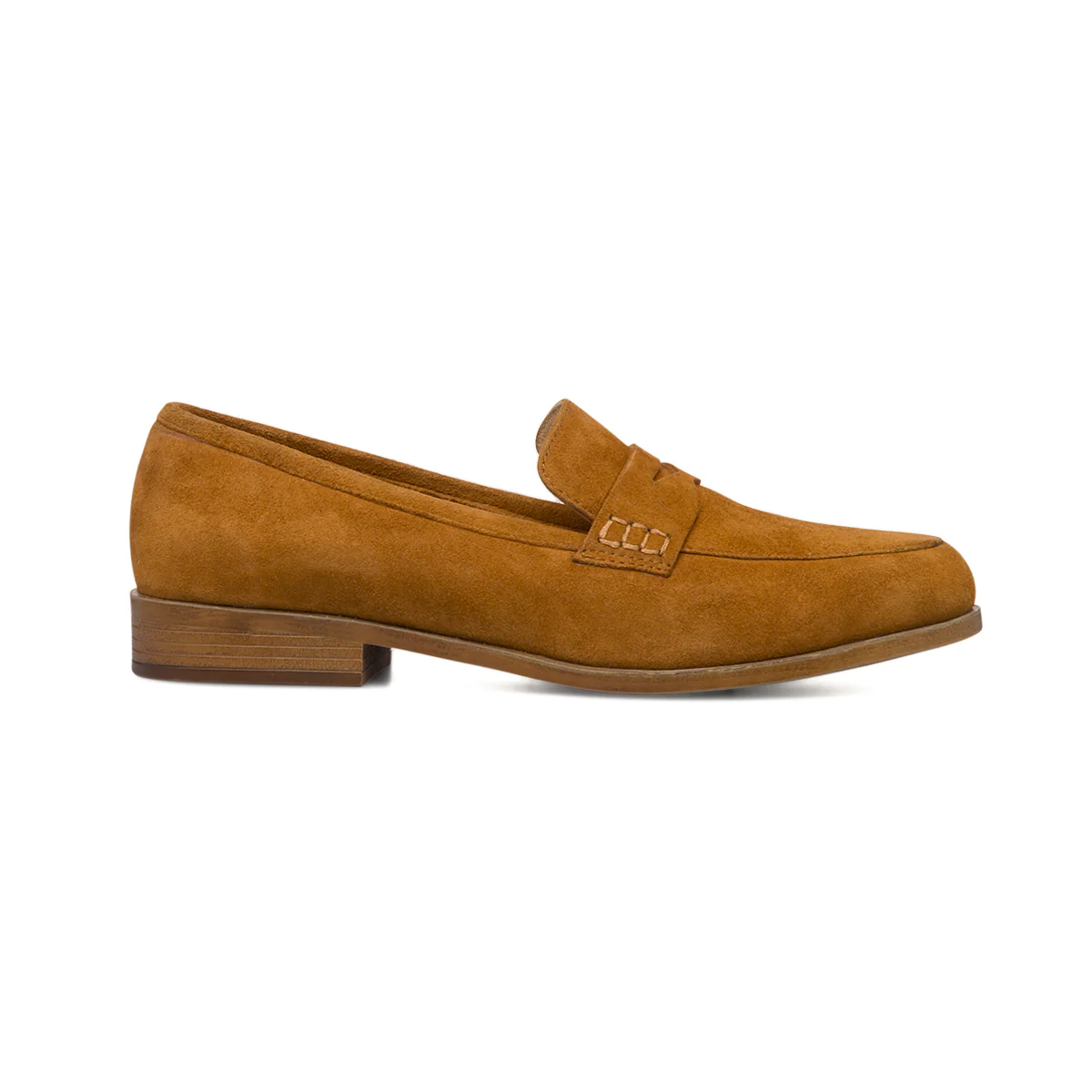 Mocassini color cuoio in pelle scamosciata da donna P Essentials - Image 4