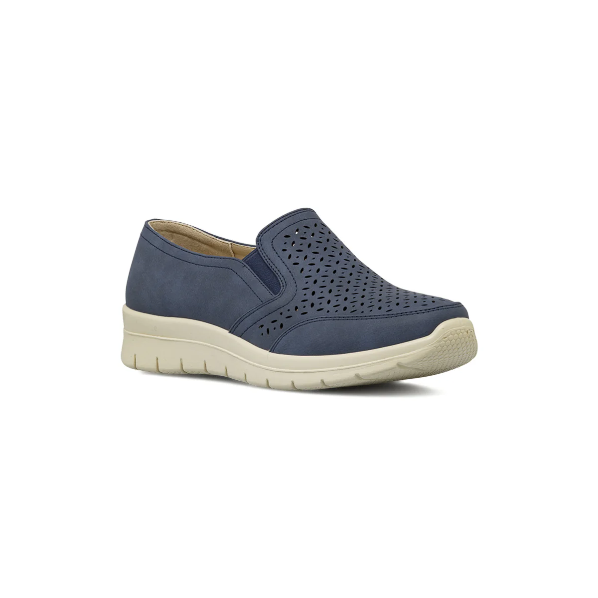 Mocassini comfort blu da Donna con tomaia traforata P Soft - Image 2