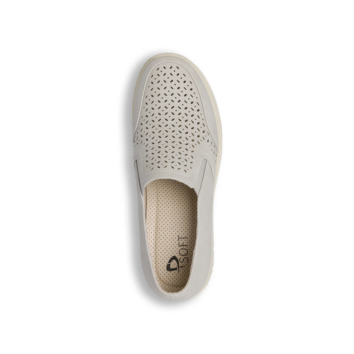 Mocassini comfort grigi da Donna con design traforato P Soft - Image 5
