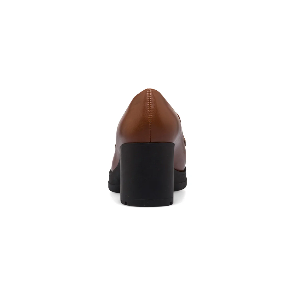 Mocassini comfort marroni da donna con tacco 7 cm P Soft - Image 4