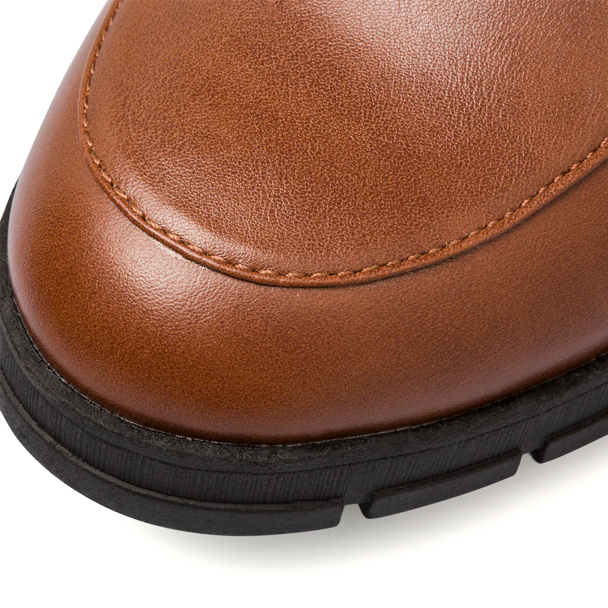 Mocassini comfort marroni da donna con tacco 7 cm P Soft - Image 5