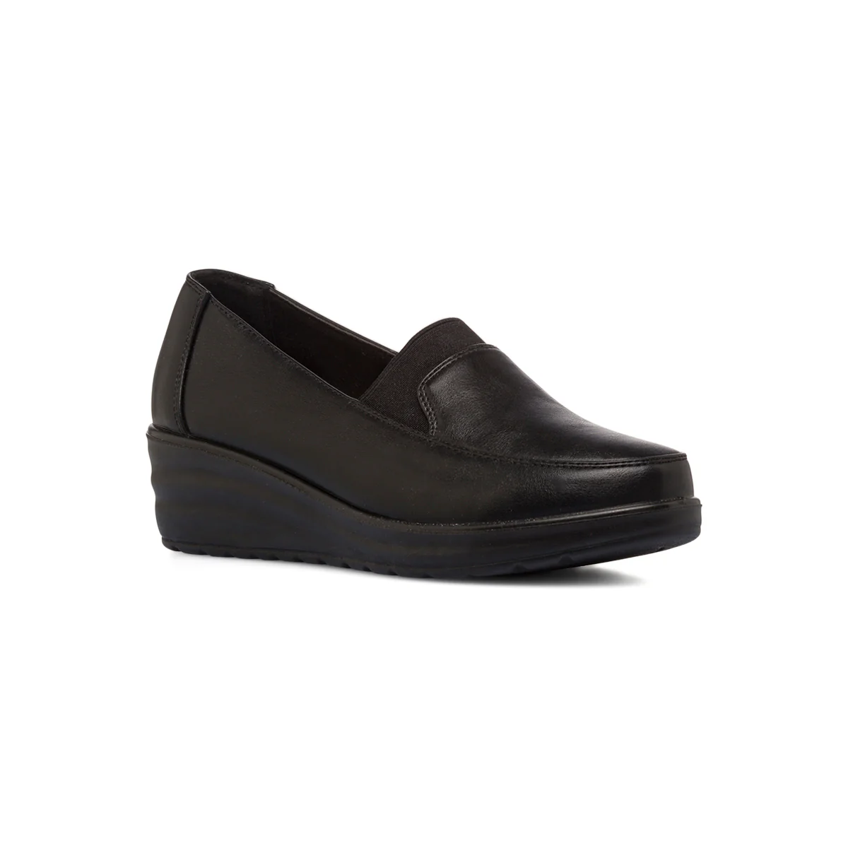 Mocassini comfort neri da Donna con zeppa P Soft - Image 2
