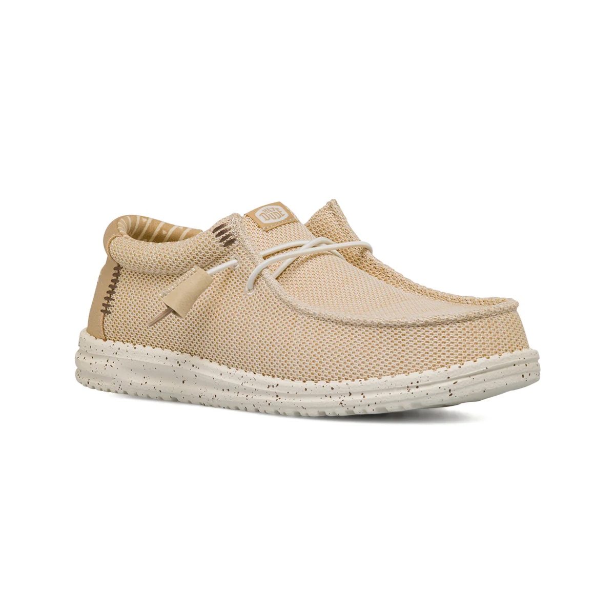 Mocassini leggeri con lacci beige da Uomo Heydude Wally Stretch Sox - Image 2