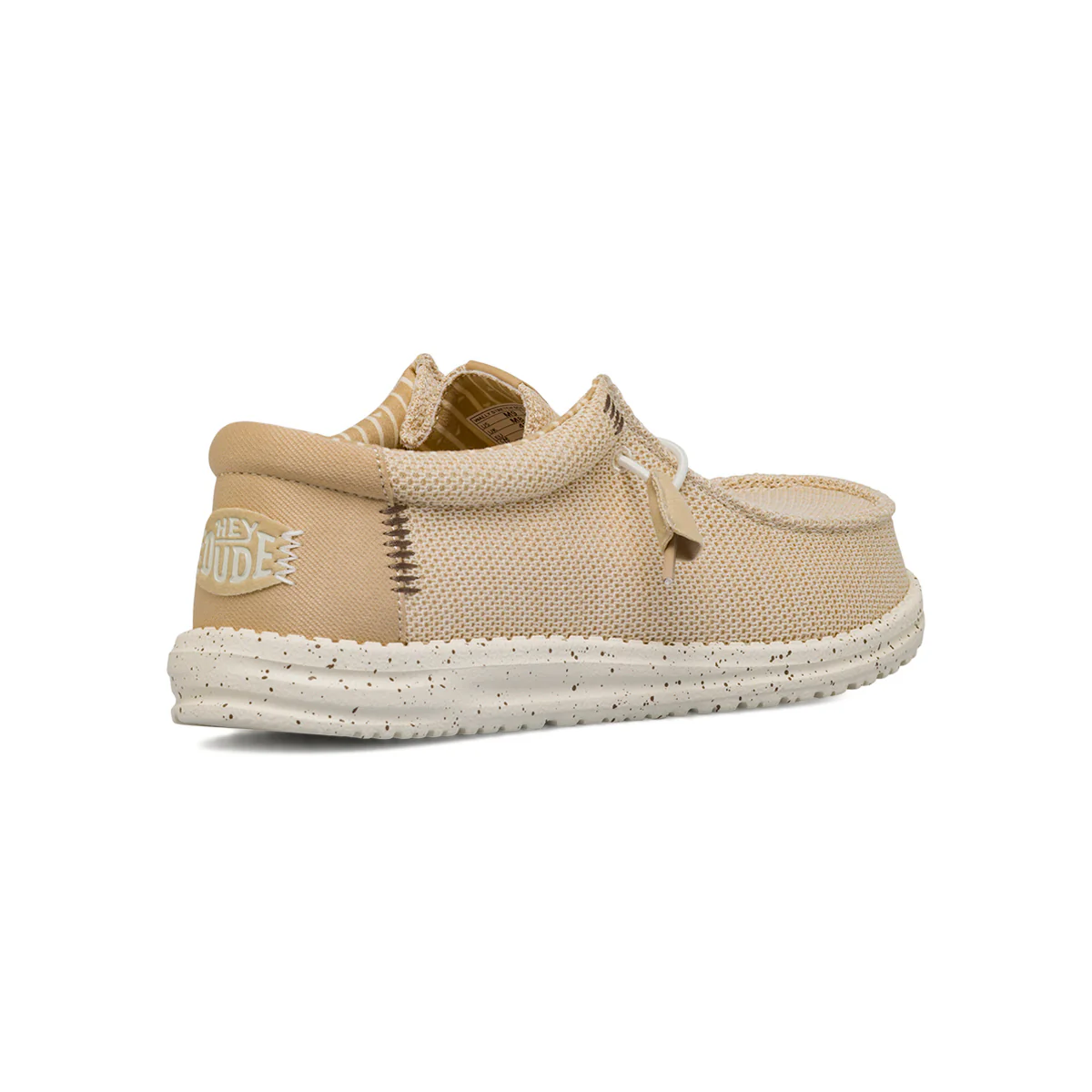 Mocassini leggeri con lacci beige da Uomo Heydude Wally Stretch Sox - Image 3