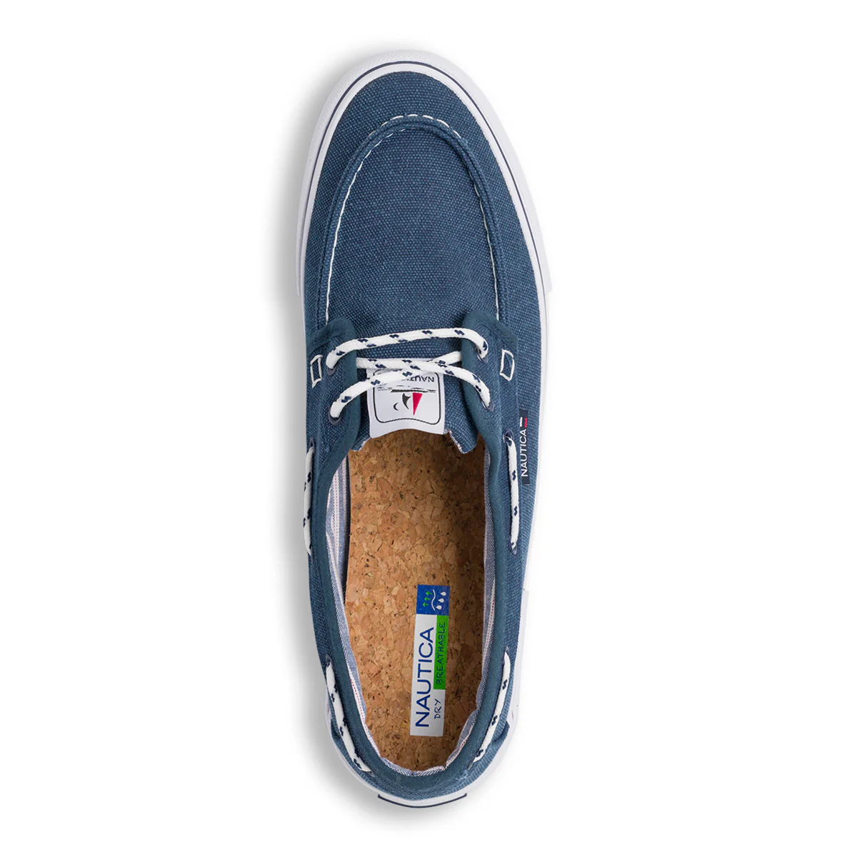 Mocassini da barca blu navy da uomo con laccetto passante Nautica Jeans - Image 6