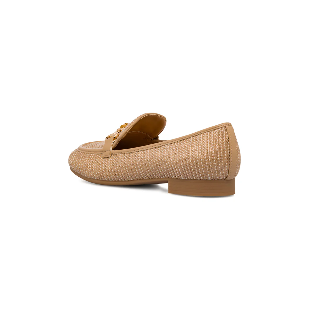 Mocassini da donna beige comodi e flessibili in rafia con morsetto P Smart - Image 3
