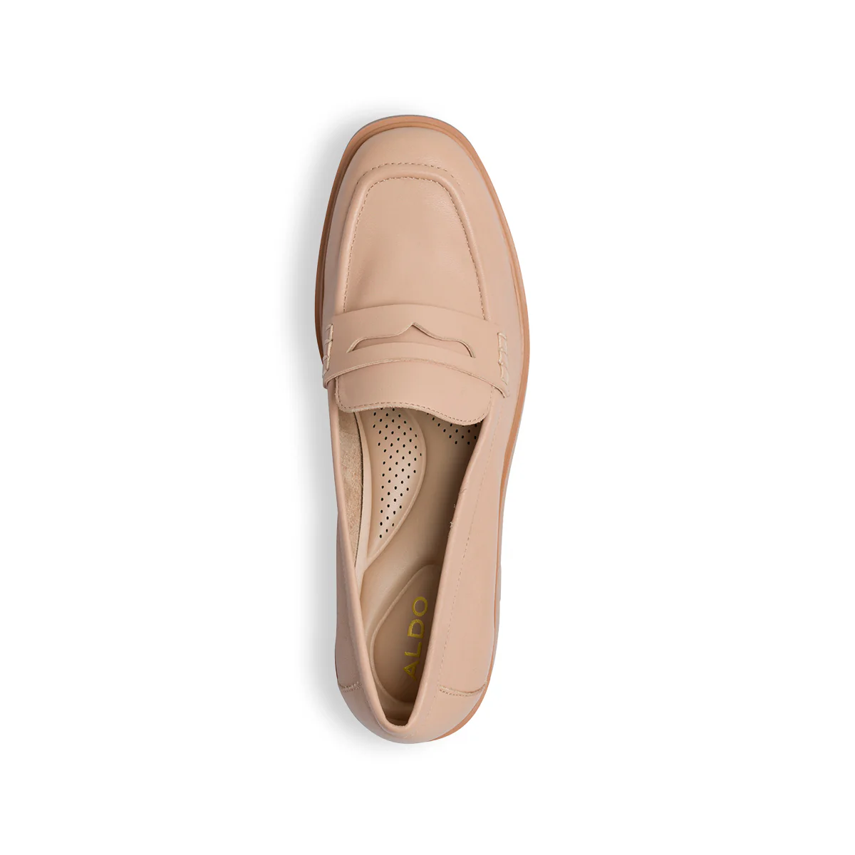Mocassini da donna beige in pelle ALDO Ibreda - Image 8