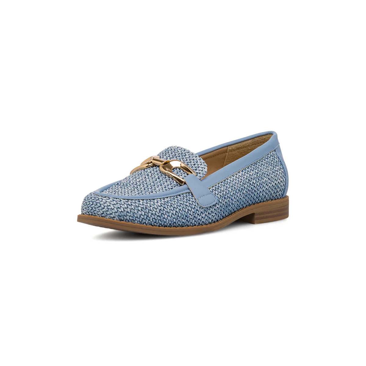 Mocassini da donna colore azzurro effetto rafia con morsetto Swish Jeans - Image 2