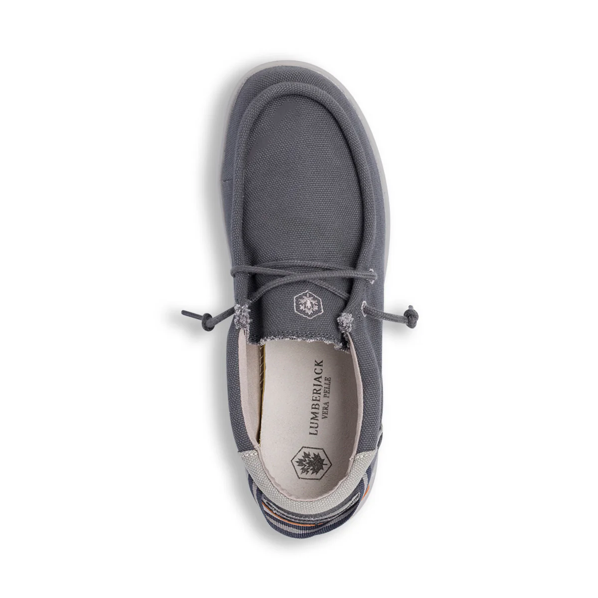 Mocassini da Uomo in tessuto blu navy con soletta in pelle Lumberjack - Image 5