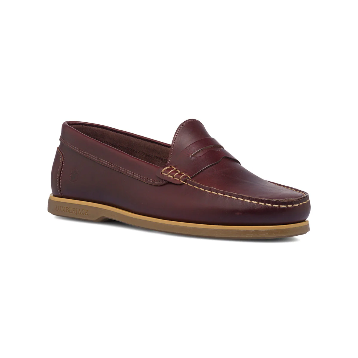 Mocassini da uomo marroni in pelle Lumberjack Navigator - Image 2
