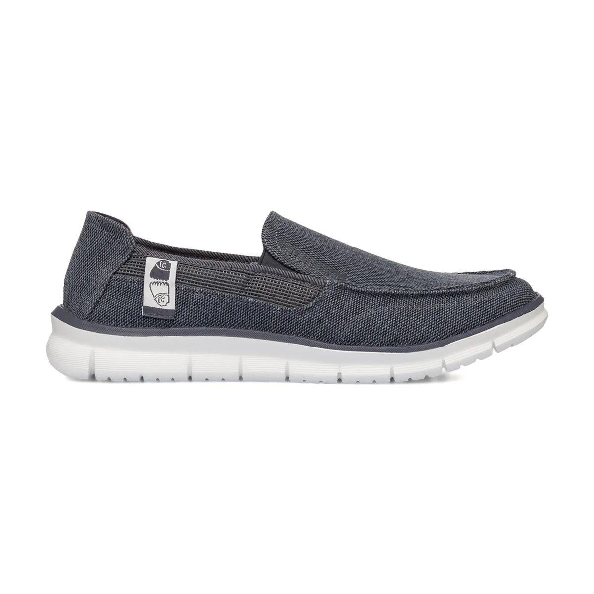 Mocassini da uomo slip-on blu jeans con dettaglio e logo laterale Americanino