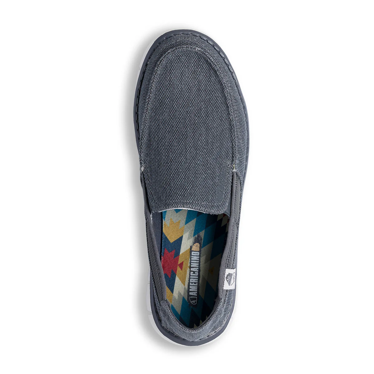 Mocassini da uomo slip-on blu jeans con dettaglio e logo laterale Americanino - Image 5
