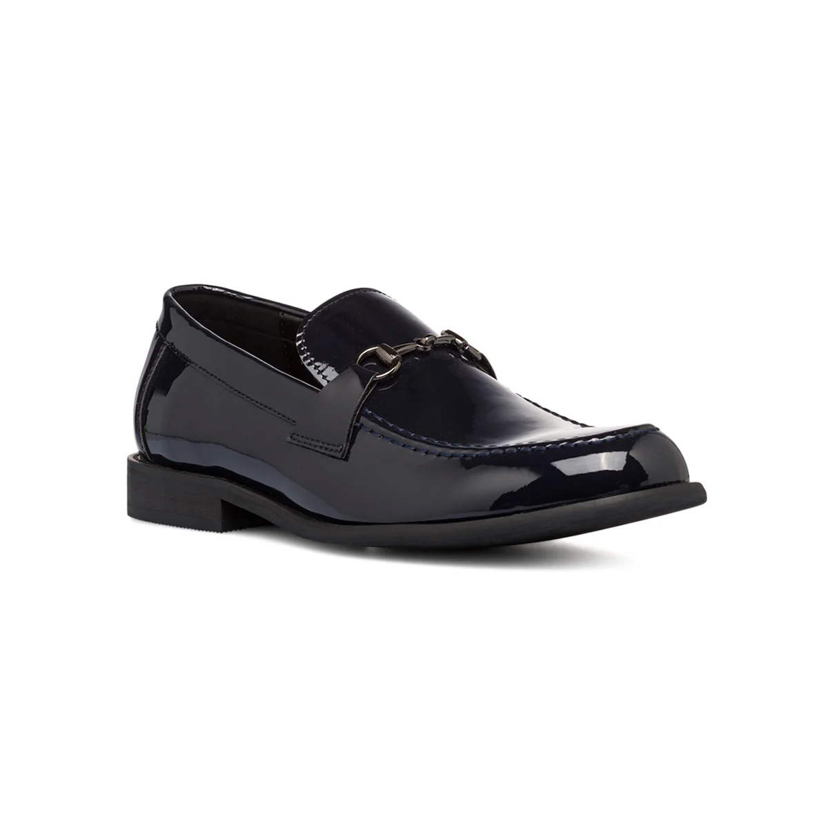 Mocassini eleganti blu navy effetto vernice da uomo Riflessi Urbani - Image 2