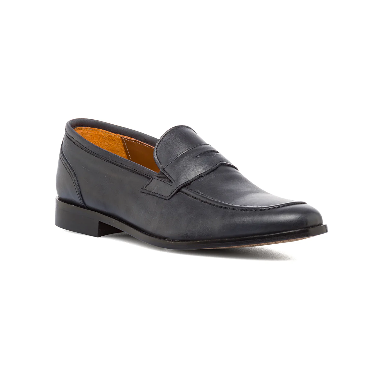 Mocassini eleganti blu navy in pelle da uomo Primopiano - Image 2