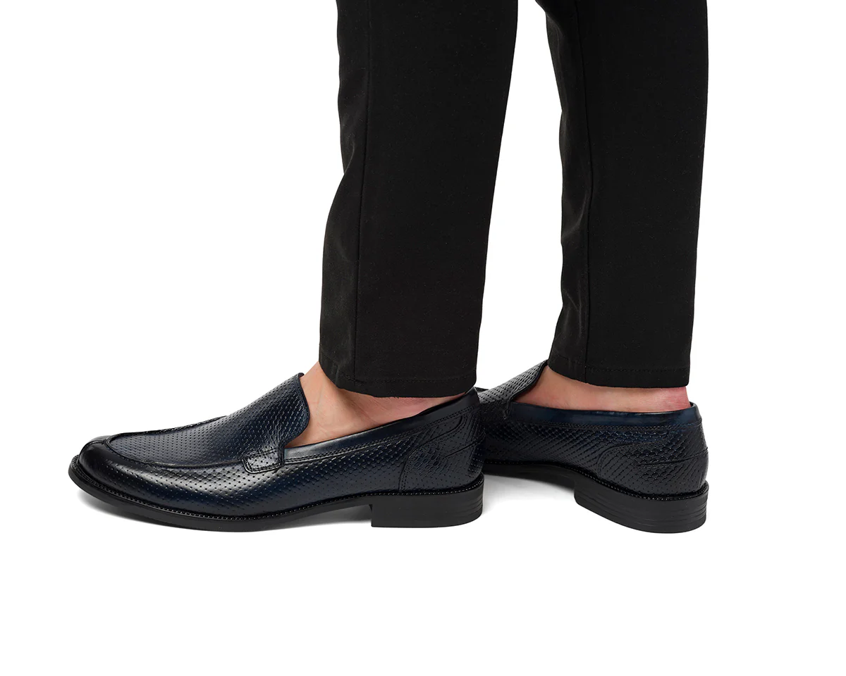 Mocassini eleganti da uomo blu navy La Cuoieria - Image 3