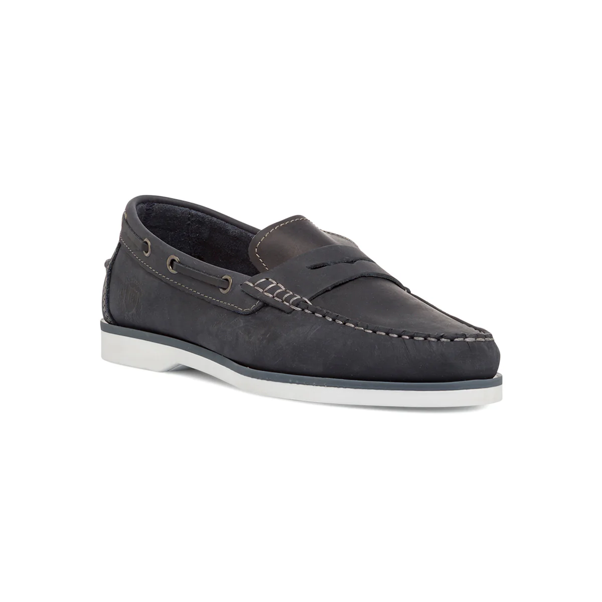 Mocassini eleganti da uomo in pelle blu navy Polo Club - Image 3